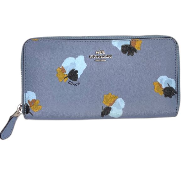 Coach Accordion Zip Wallet Field‎ Flora Print Coated Canvas Style F86859 - Picture 1 of 10
